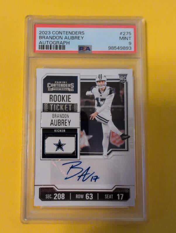 2023 Panini Contenders Rookie Ticket Brandon Aubrey #275 — Base